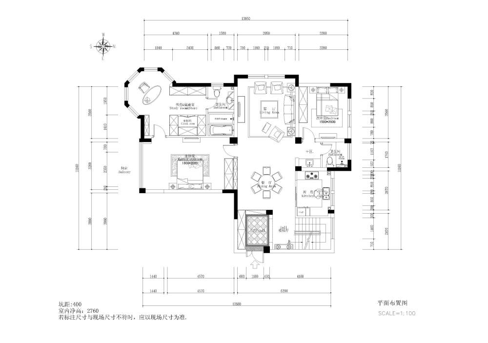 一个复式空间设计了两套方案，望高手点评一下_新块a-Model.jpg05.jpg