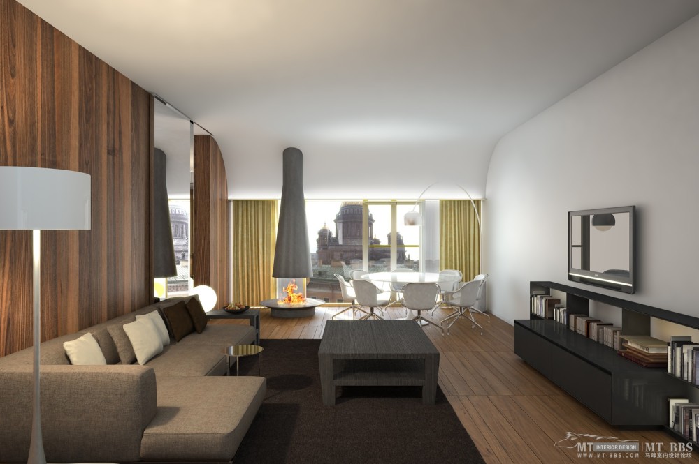 俄罗斯联邦圣彼得堡W酒店_3)W St. Petersburg—Extreme WOW Suite - Living Room - Rendering 拍攝者.jpg