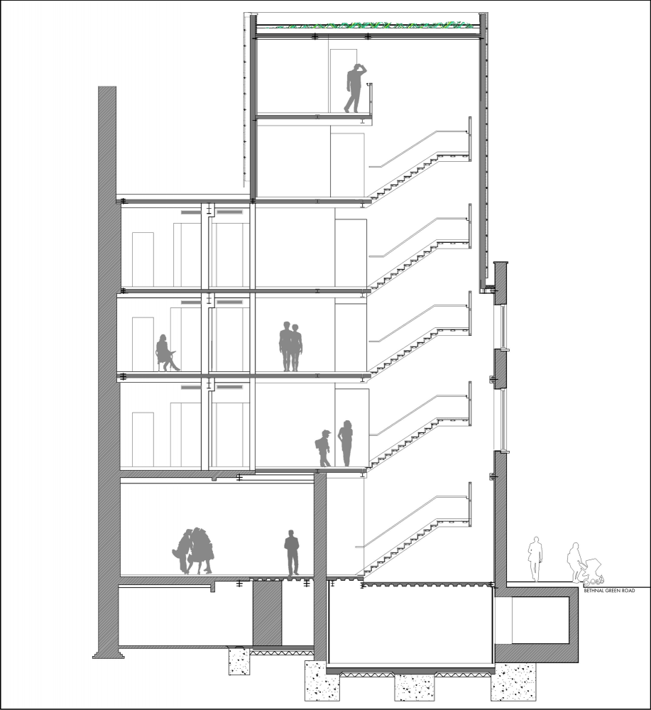 英國倫敦Shoreditch Rooms酒店_5109ef97b3fc4b37db00013d_shoreditch-rooms-archer-architects_5045_section_aa-917x1000.png