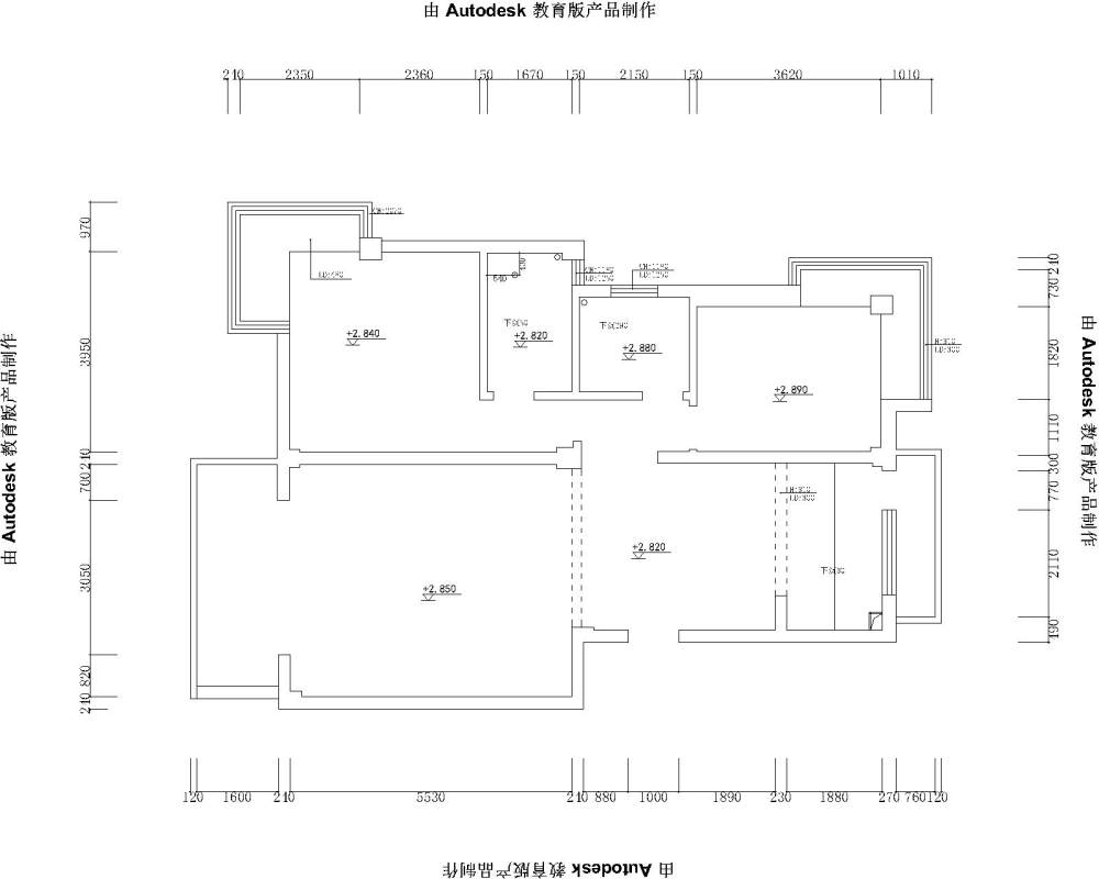 自己做的平面布置求指教！_原建筑.jpg