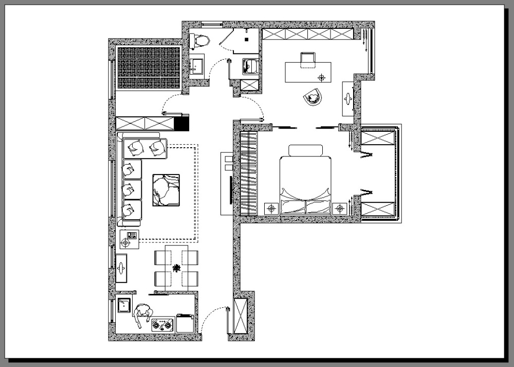 一个小三居,布了几个平面,感觉不满意,请指点。_001 - 副本.jpg 一个小三居,布了几个平面,感觉不满意,请指点。_001 - 副本.jpg
