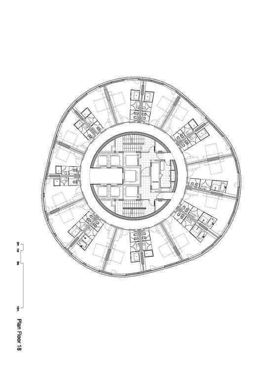 巴塞隆纳Porta Fira Towers / 伊东丰雄_543pxH_PF_Hotel_floor_P18.jpg