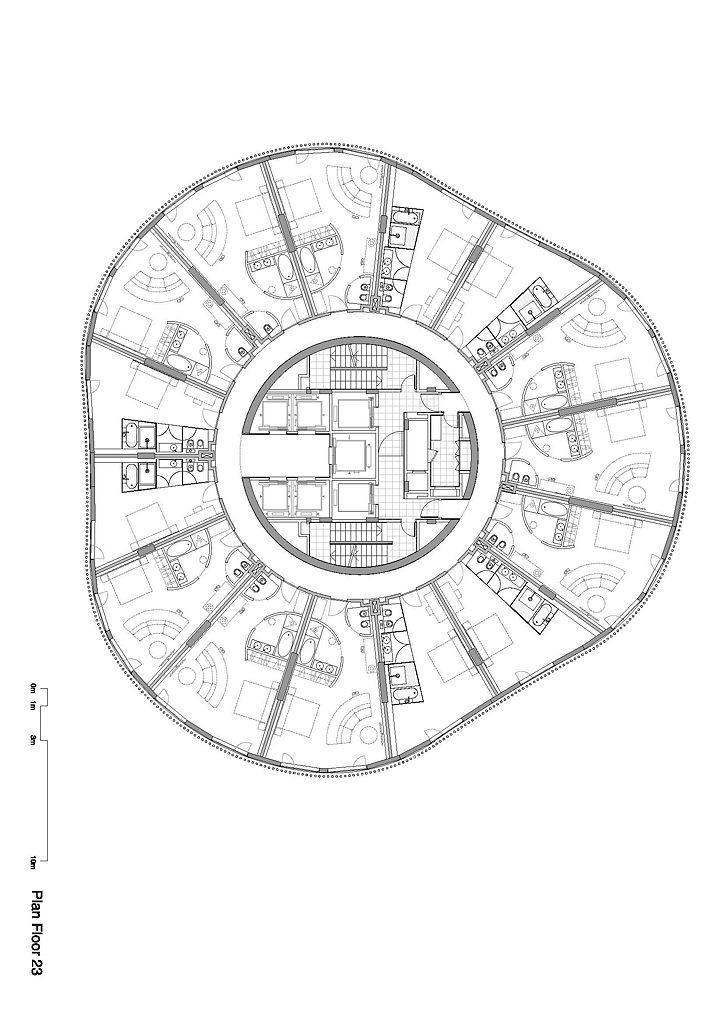 巴塞隆纳Porta Fira Towers / 伊东丰雄_724pxH_PF_Hotel_floorP23.jpg