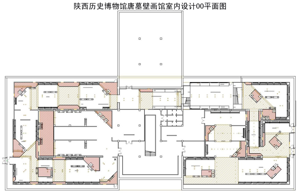 陕西历史博物馆唐墓壁画馆室内设计平面图