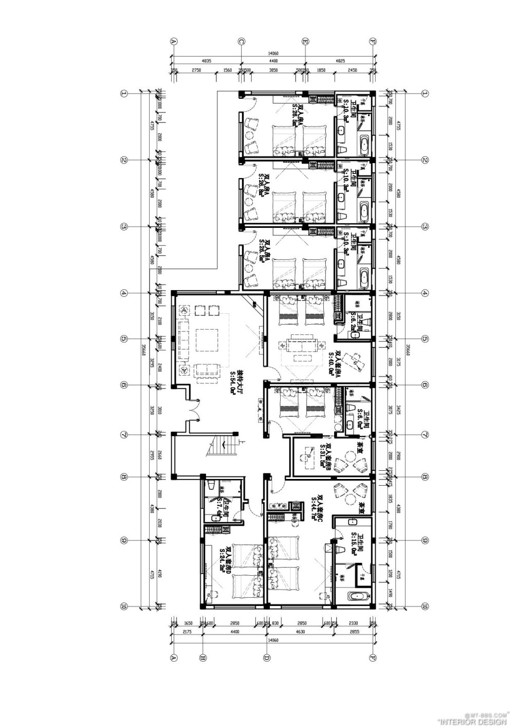 一个渡假酒店的各房平面图求大师指点_一层-1.jpg