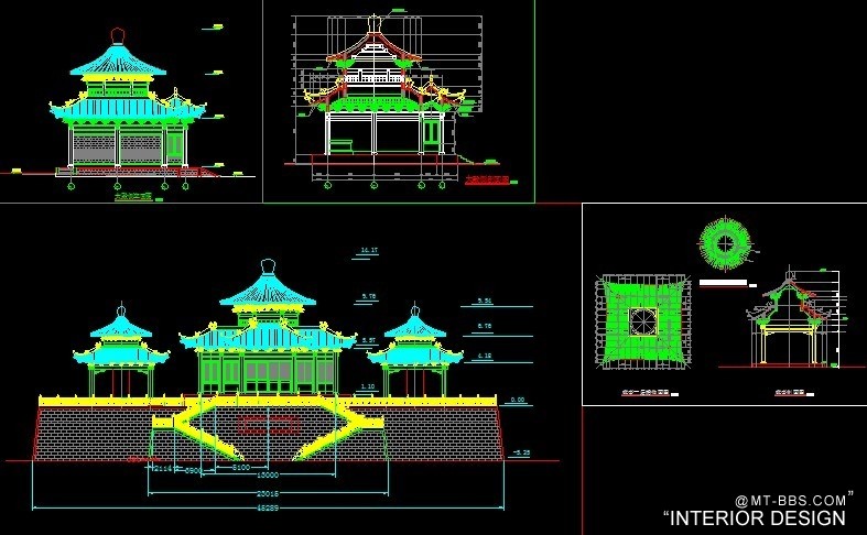 古建廊、亭、榭平面，立面剖面_234243.jpg