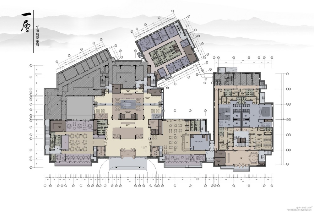 藏式风格  青海玉树太阳湖假日酒店设计方案_09A一层平面布局.jpg