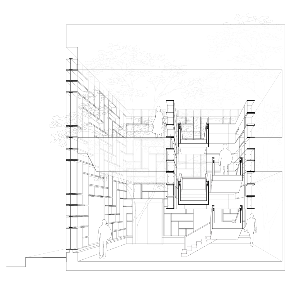 日本东京--COACH(蔻驰)表参道旗舰/大都会建筑事务所（OMA）_section.png