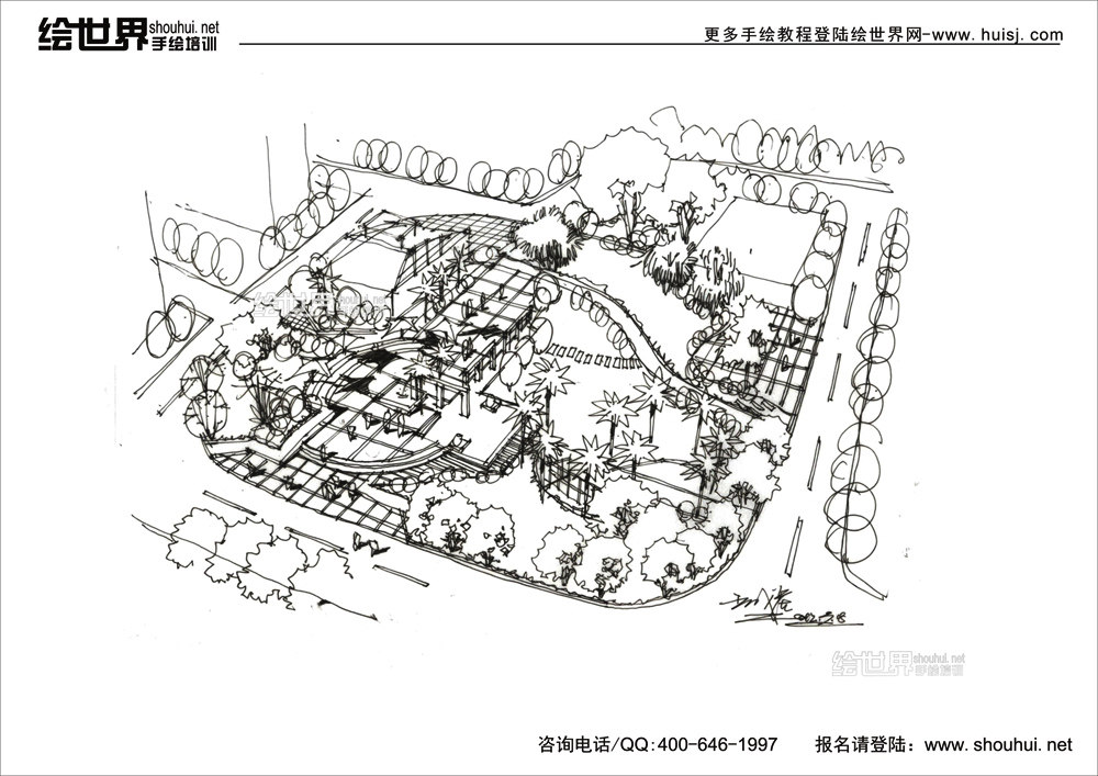 高清--绘世界手绘园林景观手绘线稿---你值得拥有！_2013寒假综合临摹横版-48.jpg