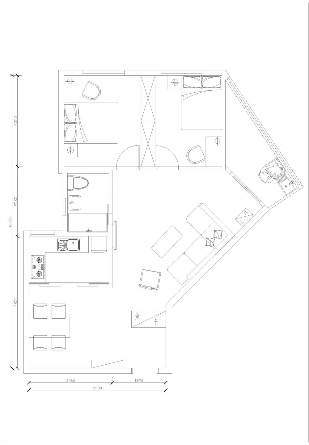 这个户型一点思路都没有，求高手给个指点吧_新块222222-Model.jpg