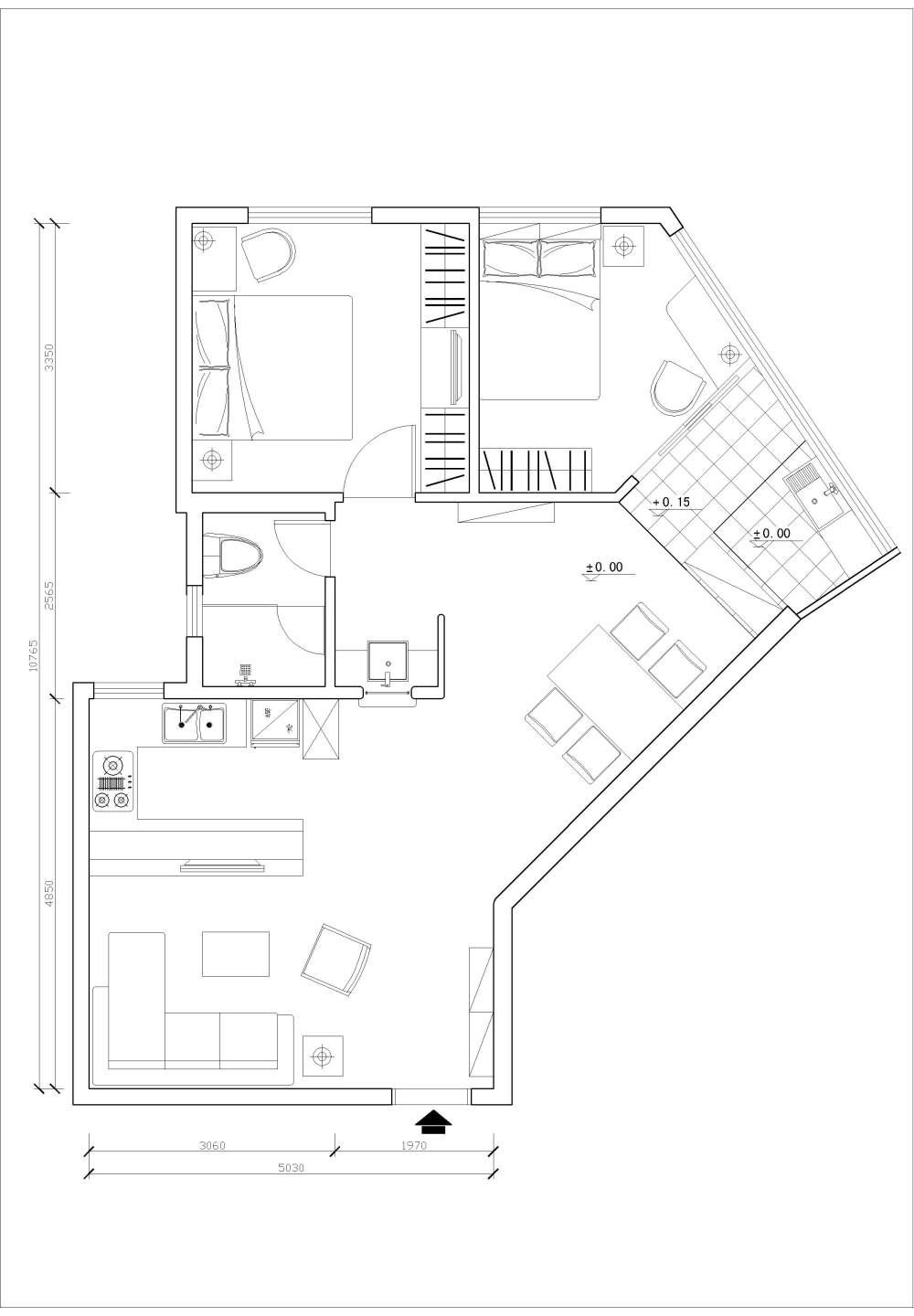 这个户型一点思路都没有，求高手给个指点吧_新块333-Model.jpg