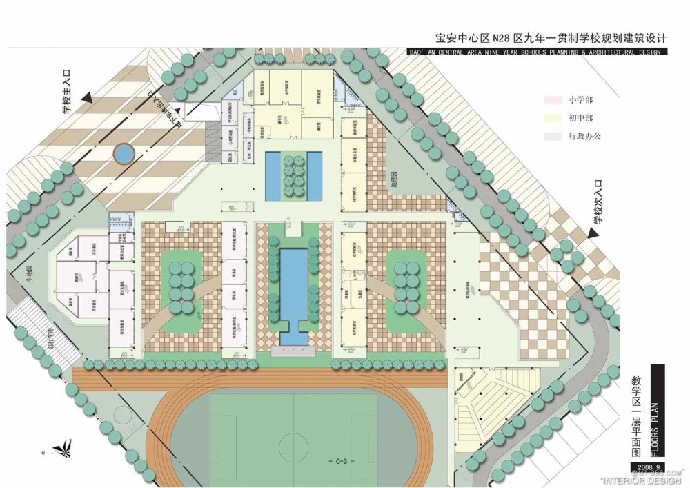 个人收集--深圳宝安中心区N28区九年一贯制学校规划建筑设计_C-3 一层.jpg