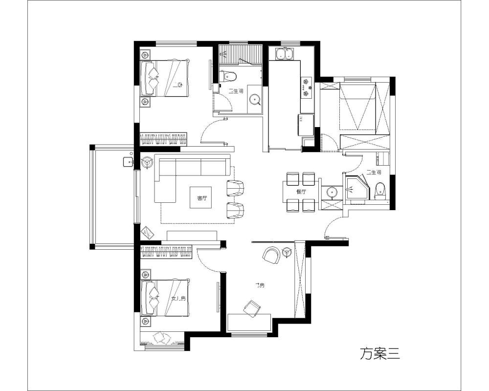 一个户型做了几个方案，希望交流 一下_4.jpg