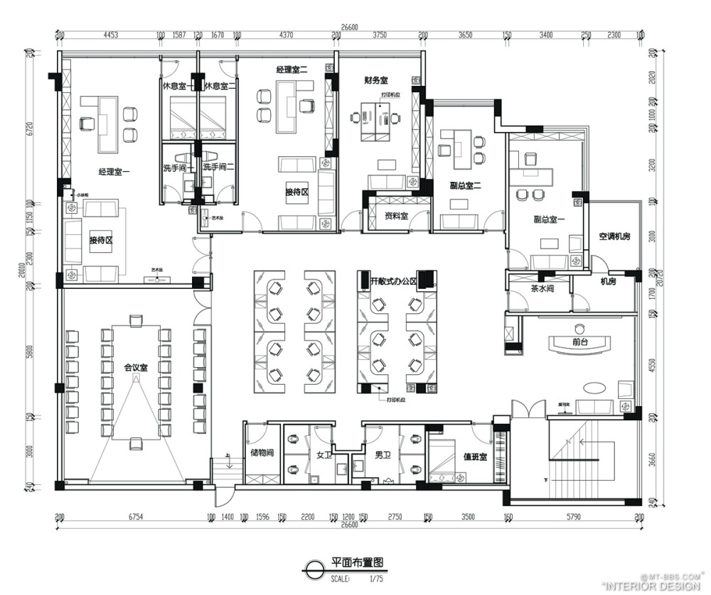 办公会所_更改后平面方案