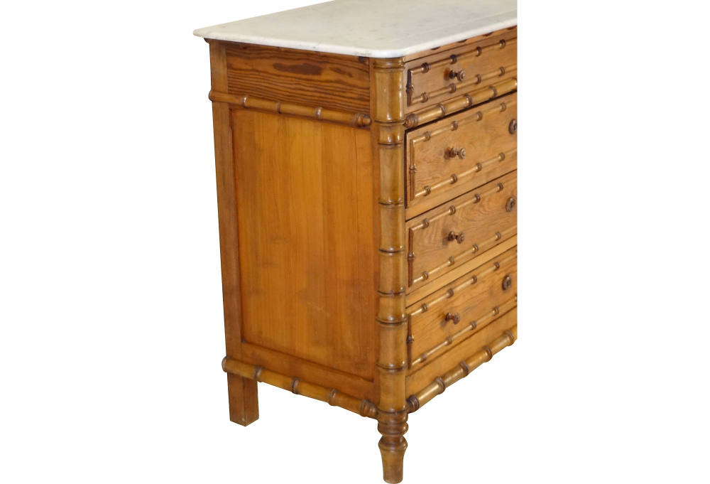 一些欧洲家具&配饰&地毯&灯具高清大图_19th-C. French Faux-Bamboo Chest----40.63 L x 19.25 W x 35.25 H-----pitch pine&c.jpg