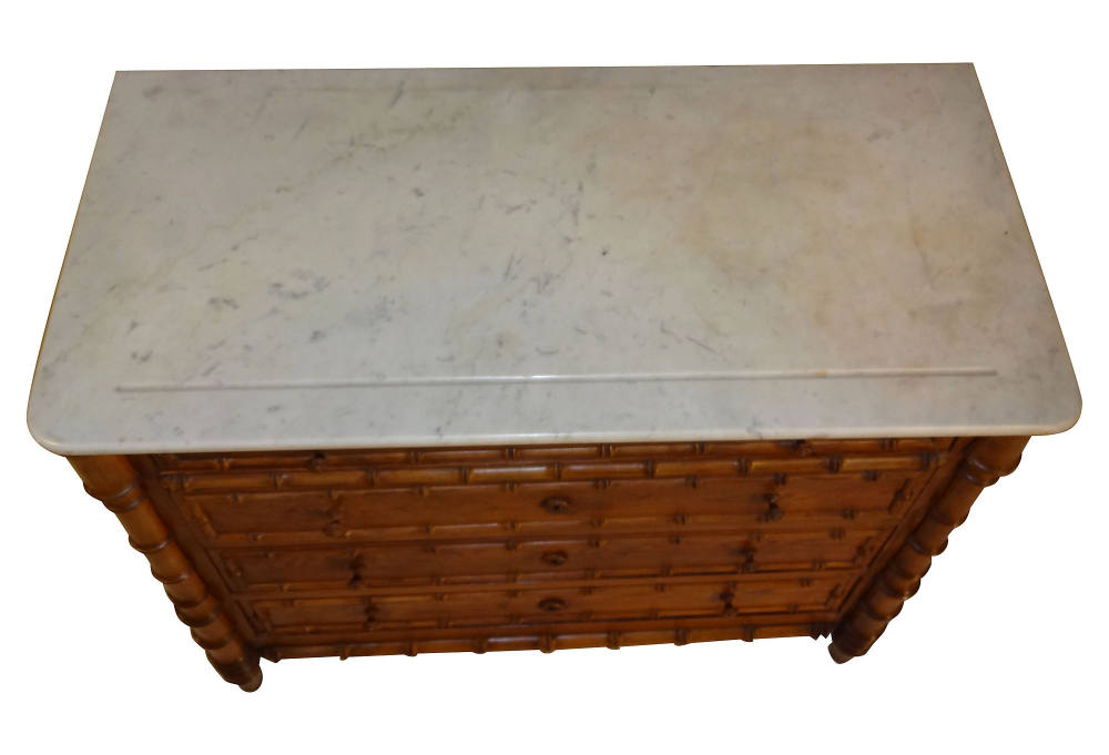 一些欧洲家具&配饰&地毯&灯具高清大图_19th-C. French Faux-Bamboo Chest----40.63 L x 19.25 W x 35.25 H-----pitch pine&c.jpg