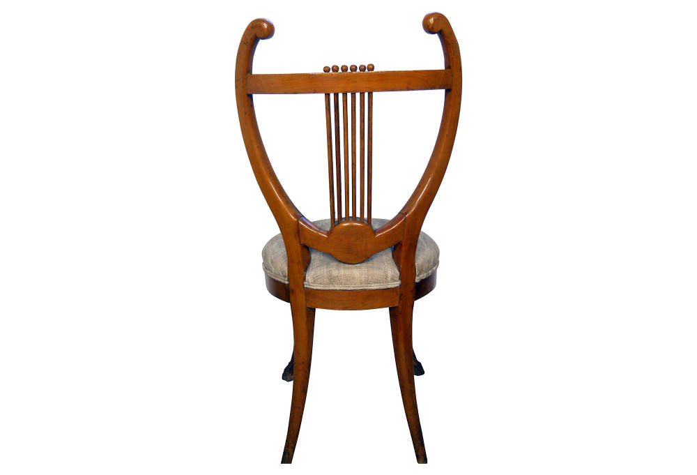 一些欧洲家具&配饰&地毯&灯具高清大图_19th-C. Lyre-Back Chairs-----15 L x 16 W x 36 H----wood (2).jpg