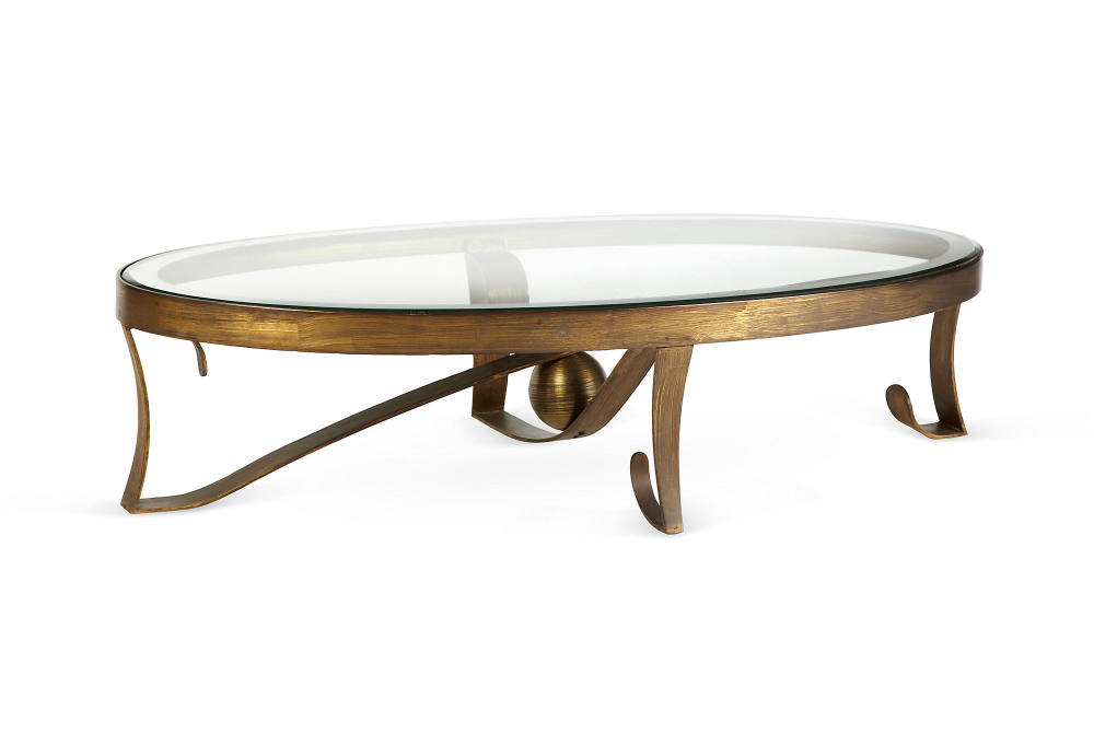 一些欧洲家具&配饰&地毯&灯具高清大图_Arturo Pani Solid Bronze Coffee Table-----47 L x 24 W x 12 H-----bronze&glass.jpg