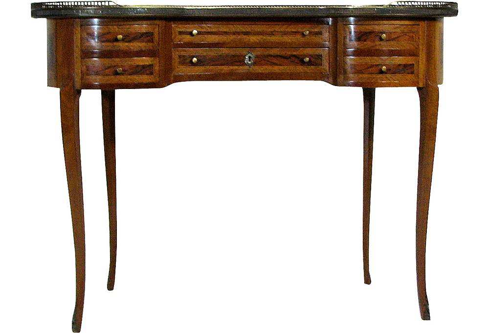 一些欧洲家具&配饰&地毯&灯具高清大图_1800s Louis XV-Style Kidney Desk----39 L x 17 W x 29 H-----wood&brass.jpg