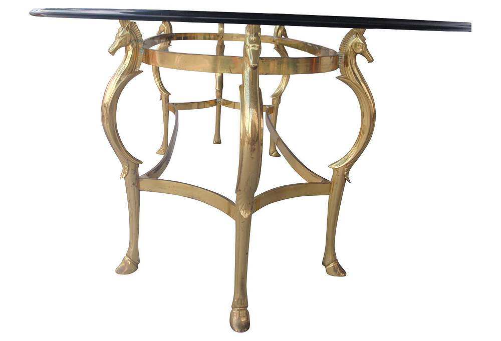 一些欧洲家具&配饰&地毯&灯具高清大图_Brass Horse Heads Dining Table----84 L x 48 W x 30 H----brass&glass (1).jpg