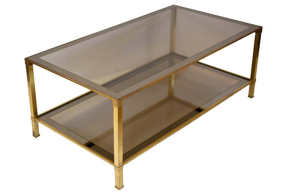 一些欧洲家具&配饰&地毯&灯具高清大图_French Brass & Glass Coffee Table---43.5 L x 24 W x 17.5 H---brass&glass (1).jpg