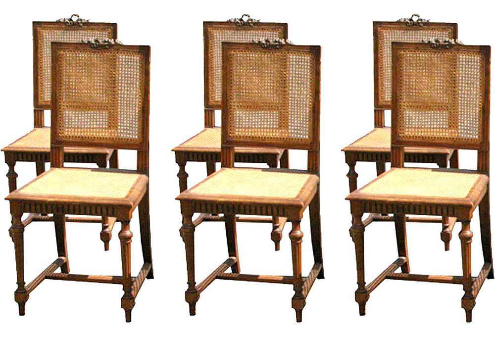 一些欧洲家具&配饰&地毯&灯具高清大图_Louis XVI-Style Dining Chairs----19 L x 18 W x 38 H-----oak&cane.jpg