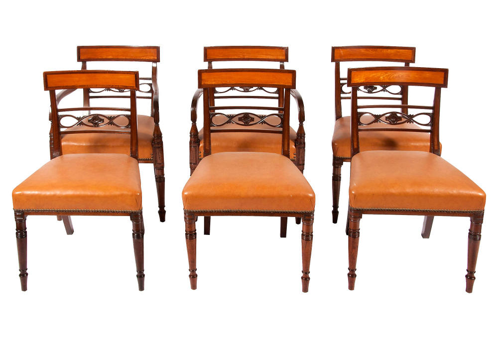 一些欧洲家具&配饰&地毯&灯具高清大图_Regency-Style Dining Chairs---20 L x 19 W x 34.5 H---wood&leather.jpg