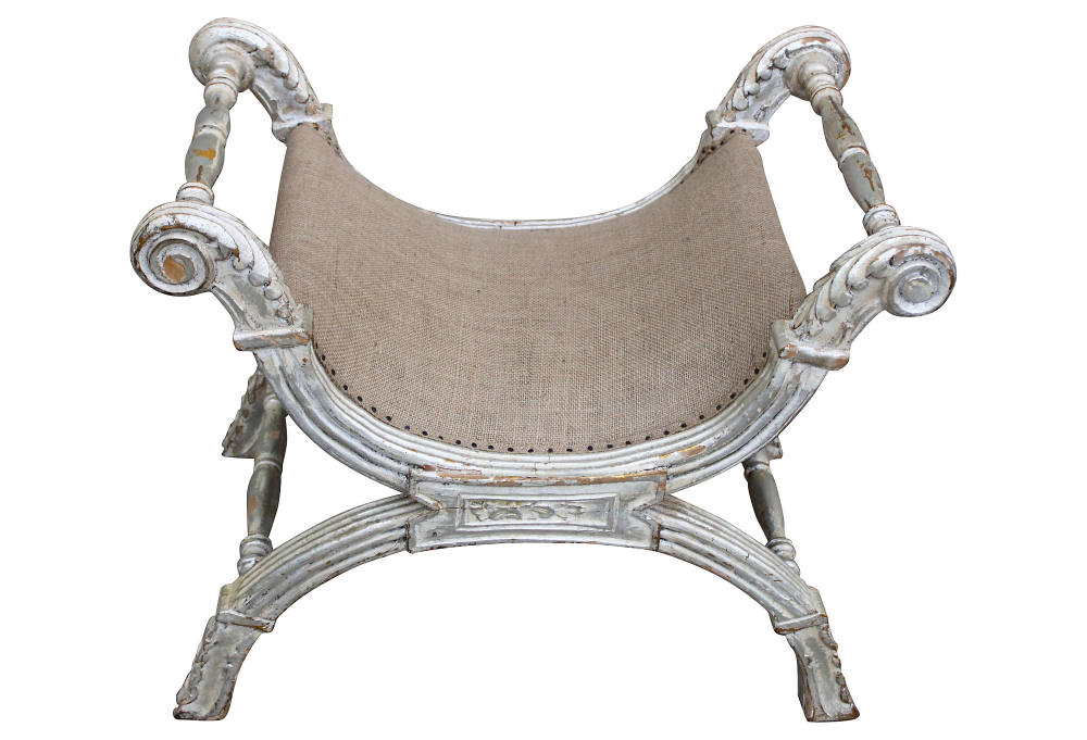 一些欧洲家具&配饰&地毯&灯具高清大图_Silver Gilt Carved Italian Bench---29 L x 19 W x 22 H---wood&silver gilt (1).jpg