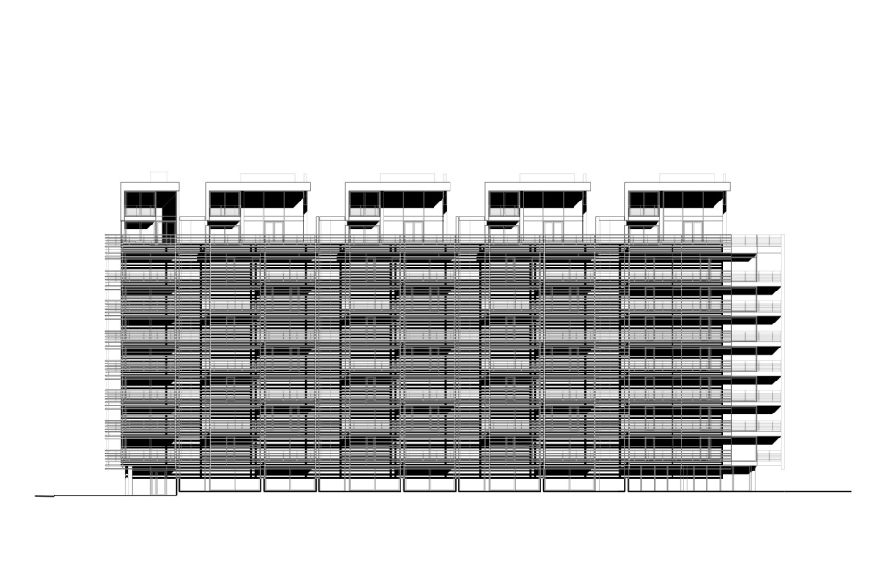 大师理查德·迈耶新作--意大利索洛丽都公寓_west_elevation.png