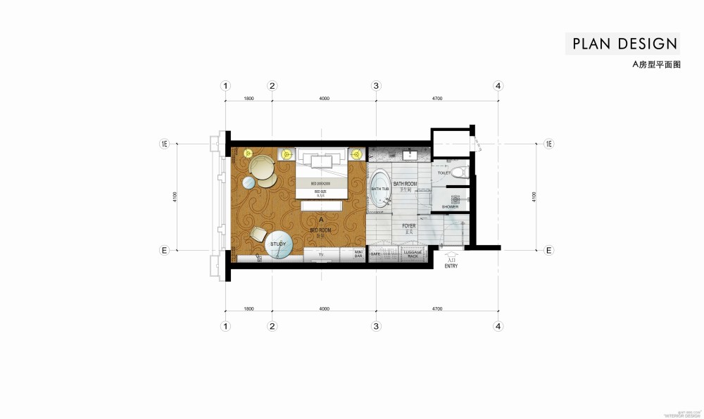 CCD--珠江新城佛奥广场&佛山宾馆_23客房平面-A房型平面图.jpg