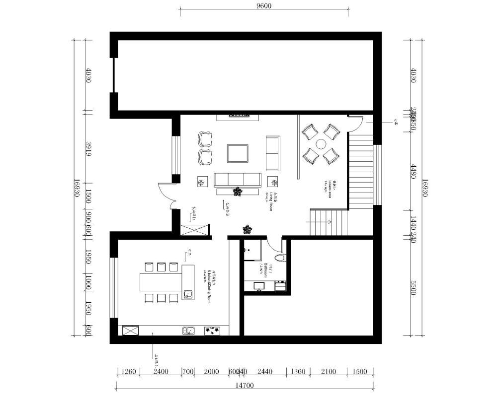 221平,朋友家自己盖的.空间很大请求支援._平面布置-w-Model.jpg