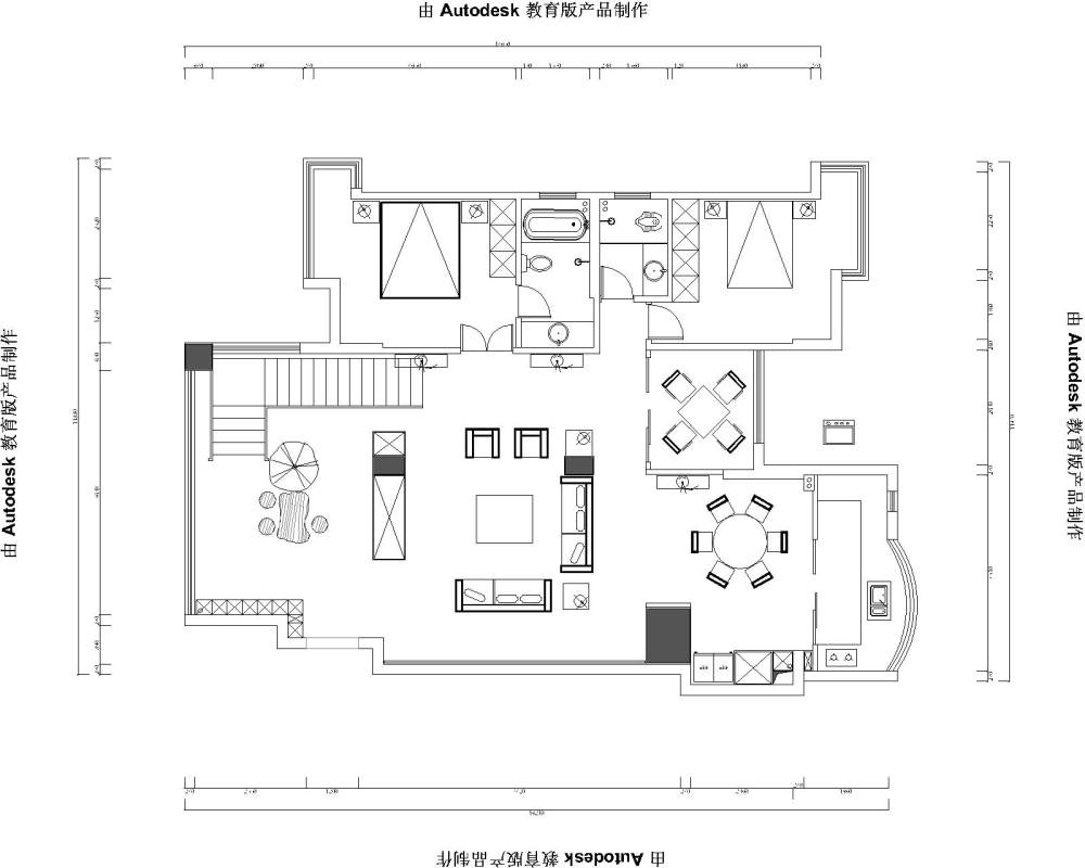 哭B的方案，求思路！_一楼规划平面图-Model.jpg