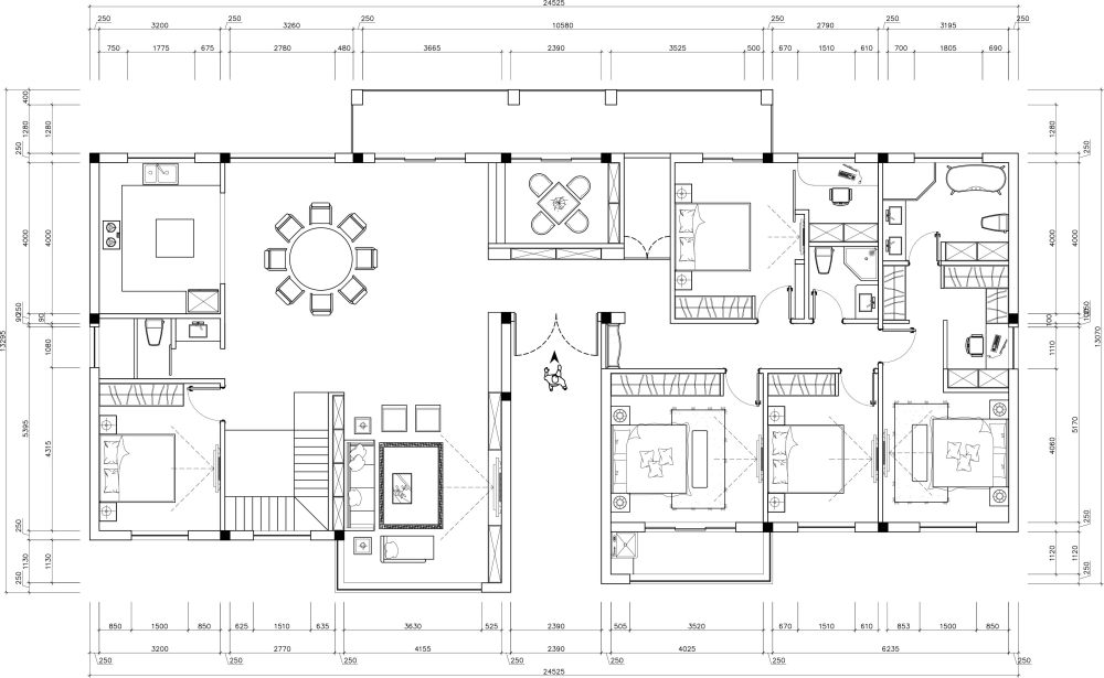 刚做完的200方跃层方案，请大神狠批！_富阳-Model.jpg