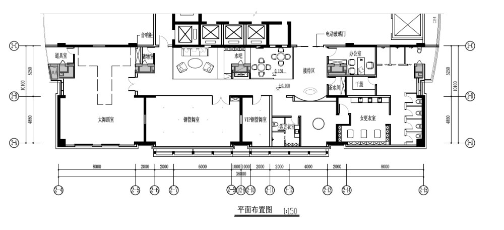 一个高级钢管舞室的平面 希望高人指点_未标题-1.jpg