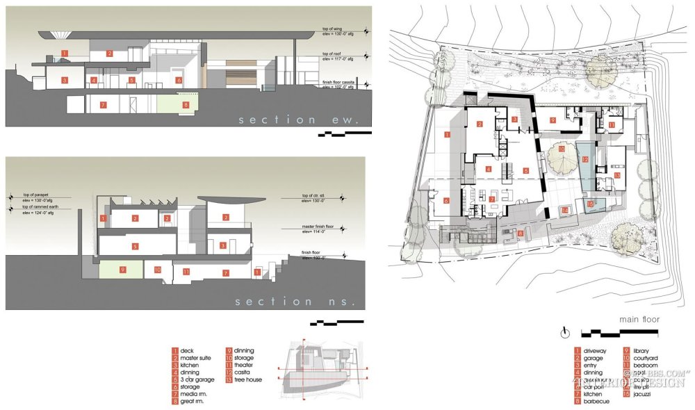 美国内华达州拉斯维加斯--The J2 Residence(别墅）_Main-Floor-Plan-Massive-Modern-Home-in-Las-Vegas.jpg