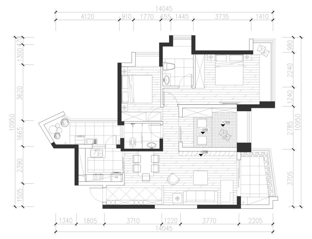 求助~~~~~求大神帮帮忙，改一下平面图，比较特殊点的_12344-Model.jpg