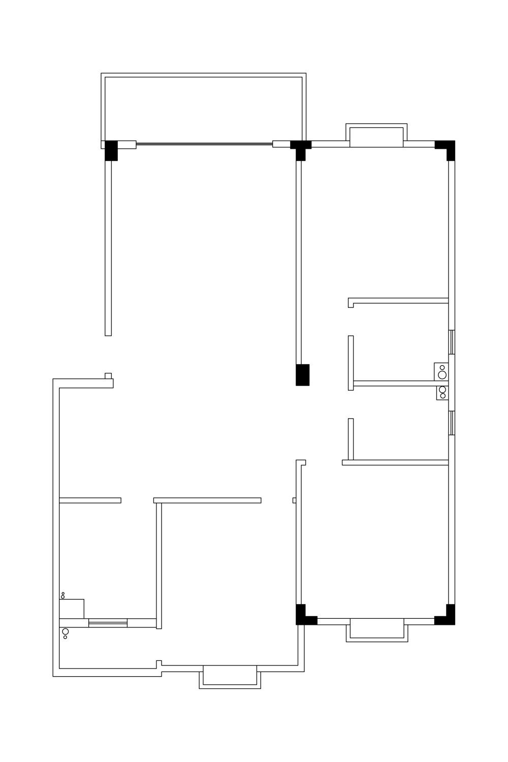 住宅平面修改_原始建筑图