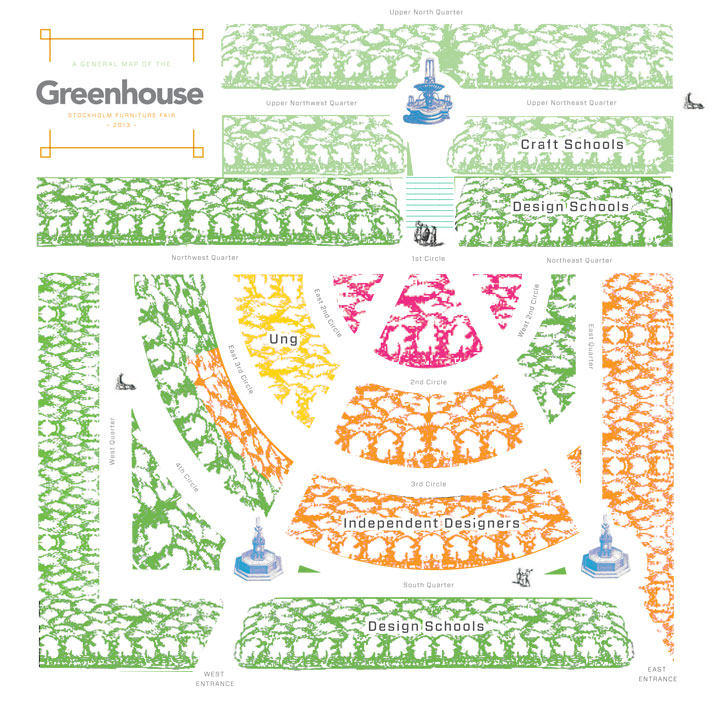 2013斯德哥尔摩设计周的亮点（黑色标签非水印）_The floor plan of the GREENHOUSE by NOTE Design Studio