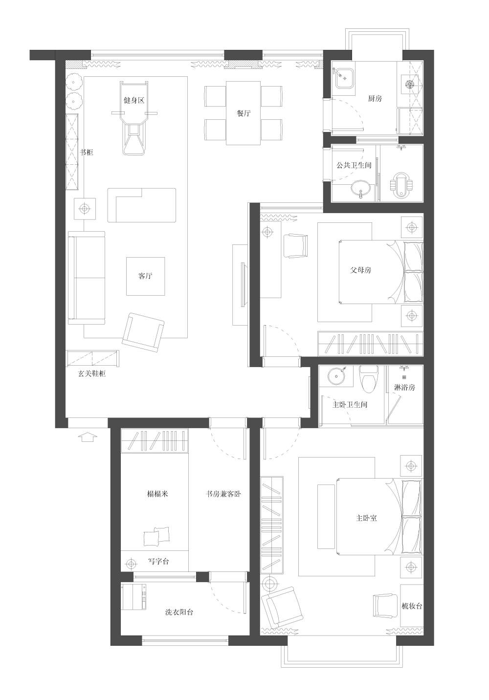 设计师自己家的房子_5F平面布置图-Model.jpg