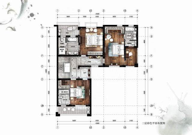 苏州 光敏装饰设计 金域国际 新中式别墅_调整大小 0014二层彩色平面.jpg