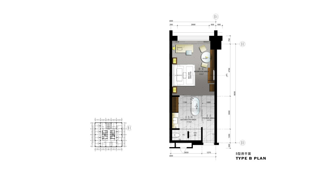 CCD--天津梅江南皇冠假日酒店方案设计概念_45B型房平面.jpg