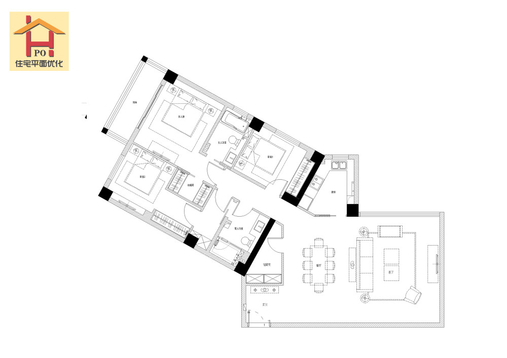 【住宅平面优化】 近期部分进群考核作品，供大家交流----..._12.jpg