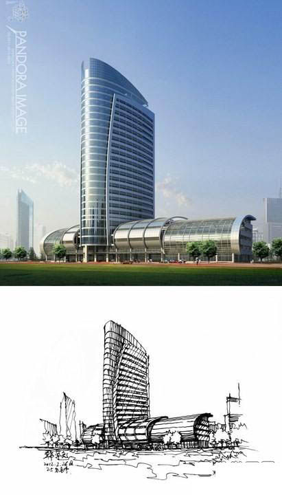 很棒的建筑手绘线稿~_psbCA16FGQQ.jpg