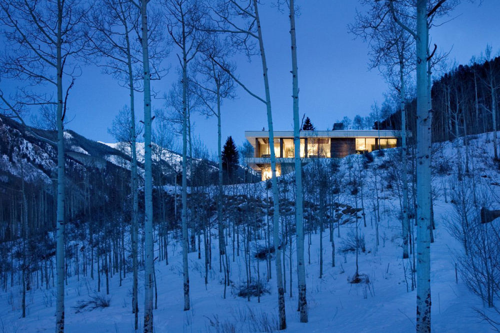 美国科罗拉多州阿斯彭群山环绕的私人现代住宅_Linear-House-19.jpg