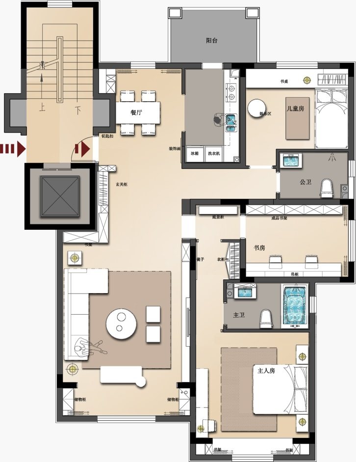 【成象设计】济南建邦原香溪谷二期D5户型样板间设计_22.jpg