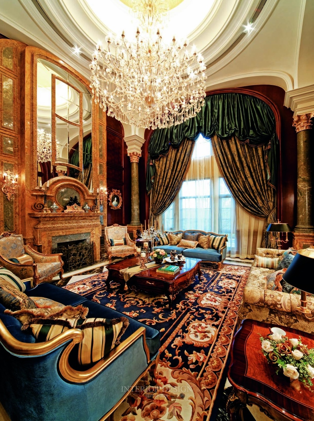 英伦风格苏州九龙仓国宾一号别墅样板房室内设计