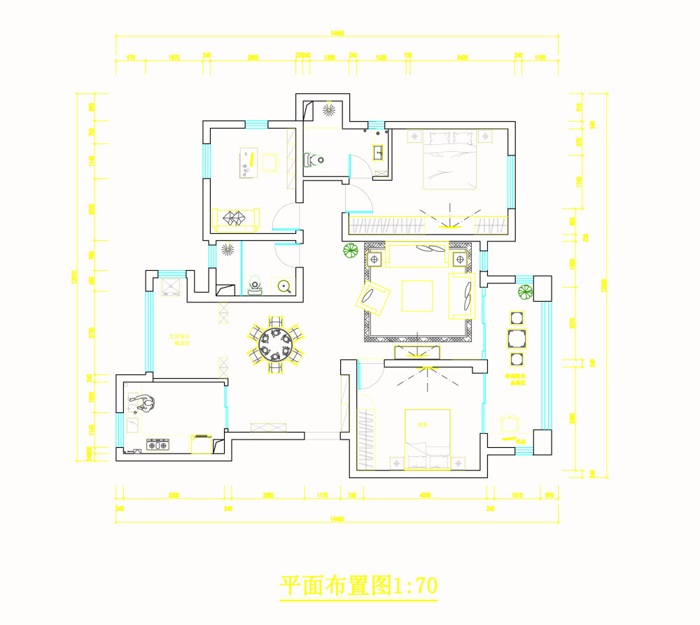 135平米，新中式，求更好的平面布局~~_绿城百合2.jpg