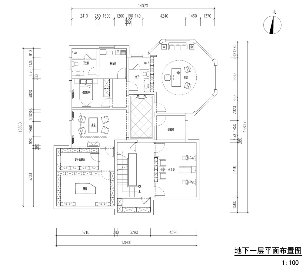 地下一层平面布置图