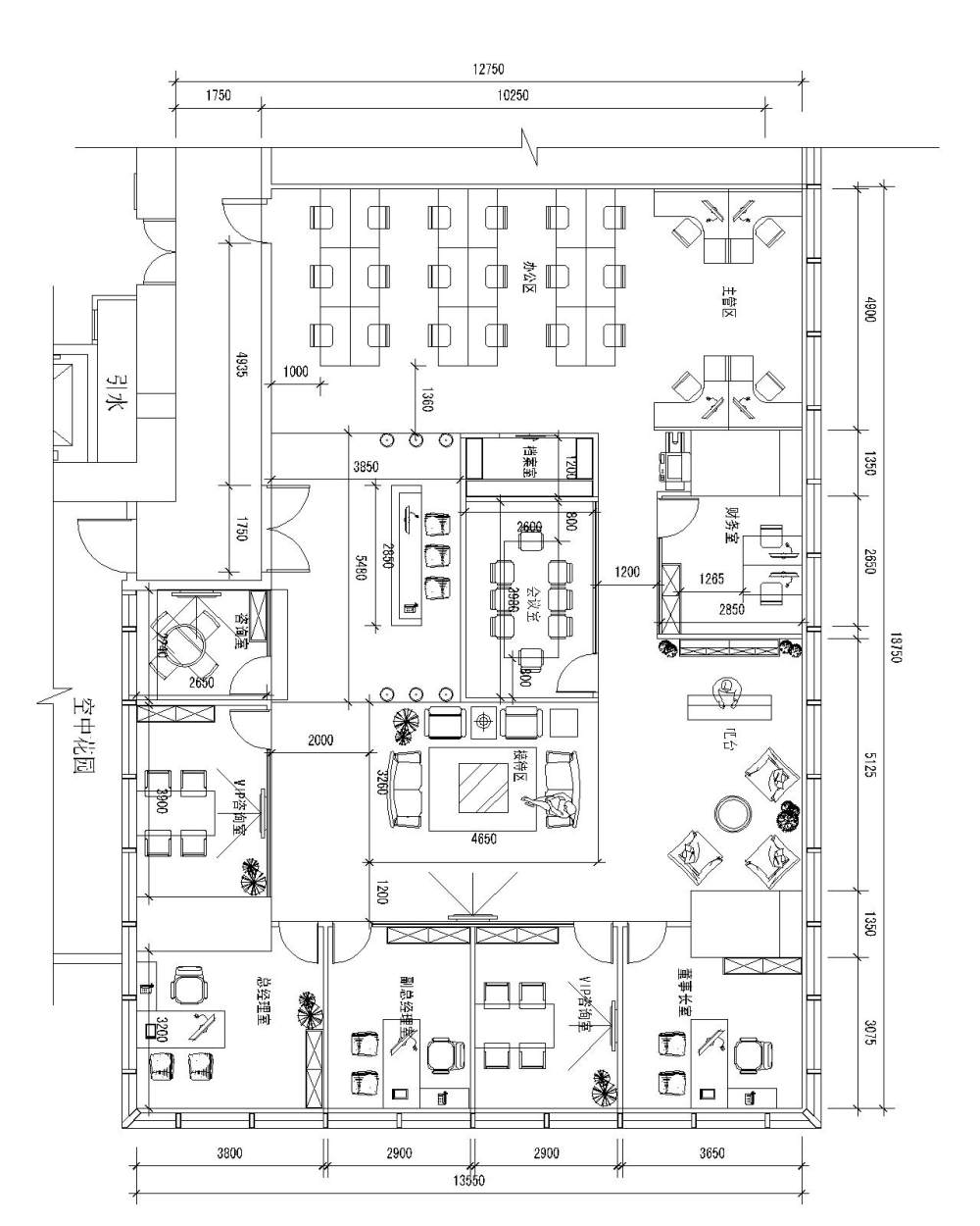 500平方办公室平面图求指点_平面图.jpg