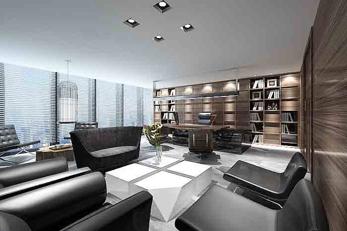 湖南万达47楼办公空间  原创现代风格  天翌设计_经理办公室